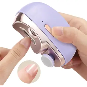 Electric Nail Clipper 2 in 1 Automatic Nail Trimmer Rechargeable Silent with LED Built-in Collector Electric Nail Clippers for Seniors