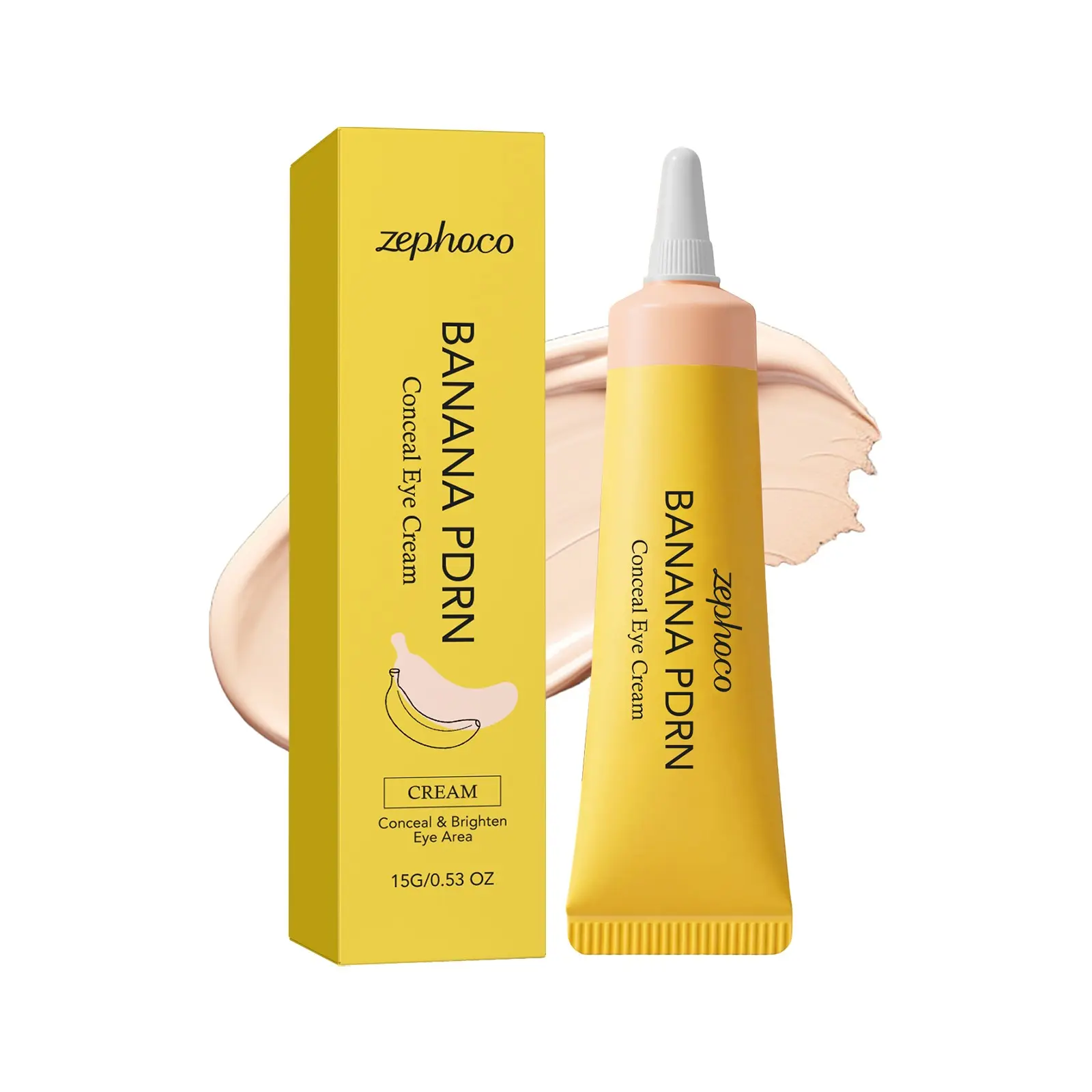 Zephoco Cream Hydrating Eye Concealer, Lightweight & Silky Smooth Texture, Evens Under Eye Skin Tone for Flawless Coverage