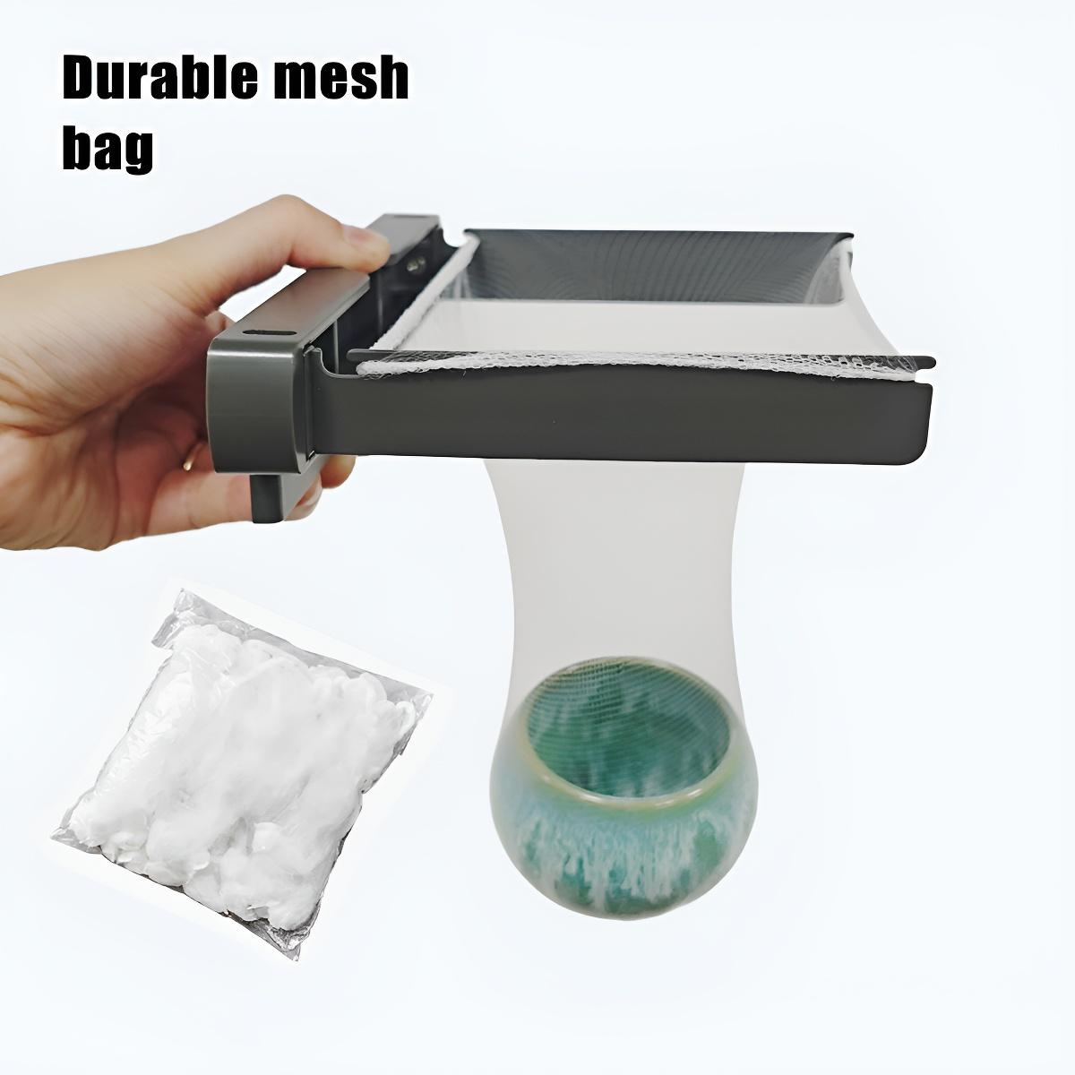 Kitchen sink filter rack, foldable drain basket for food waste disposal (includes a pack of filter nets, non-food contact)