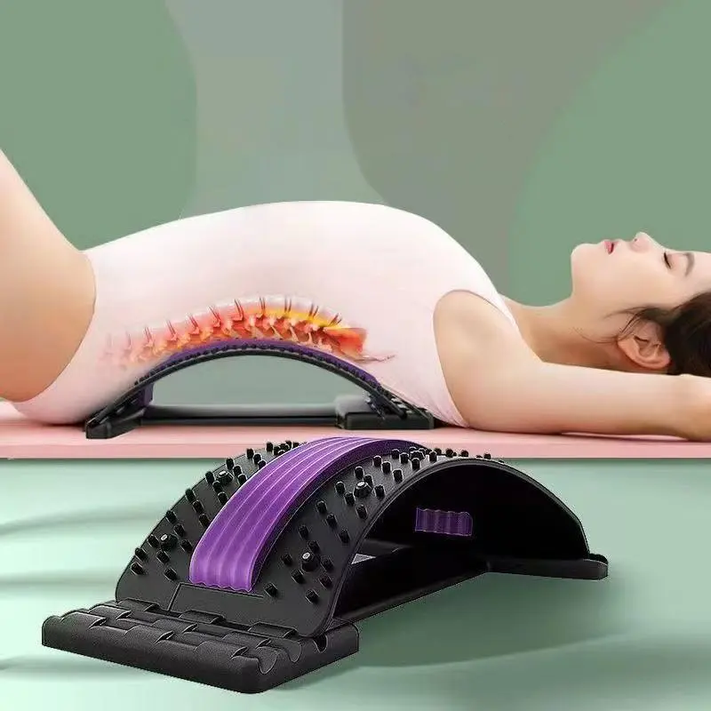 Adjustable Back Stretcher, 1 Count Lumbar Back Massager, Lower & Upper Lumbar Support Fitness Machines for Home Office, Yoga & Pilates Equipment, Body Care, Relaxation Aid