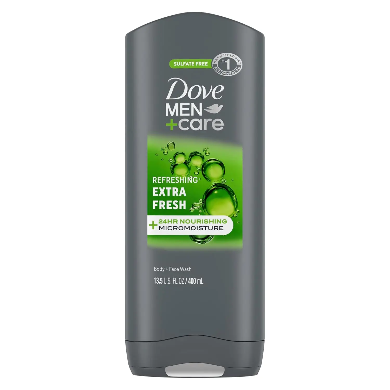 Body and Face Wash Refreshing Extra Fresh Body Wash13.5 oz | For Men with 24-Hour Nourishing Micromoisture Technology