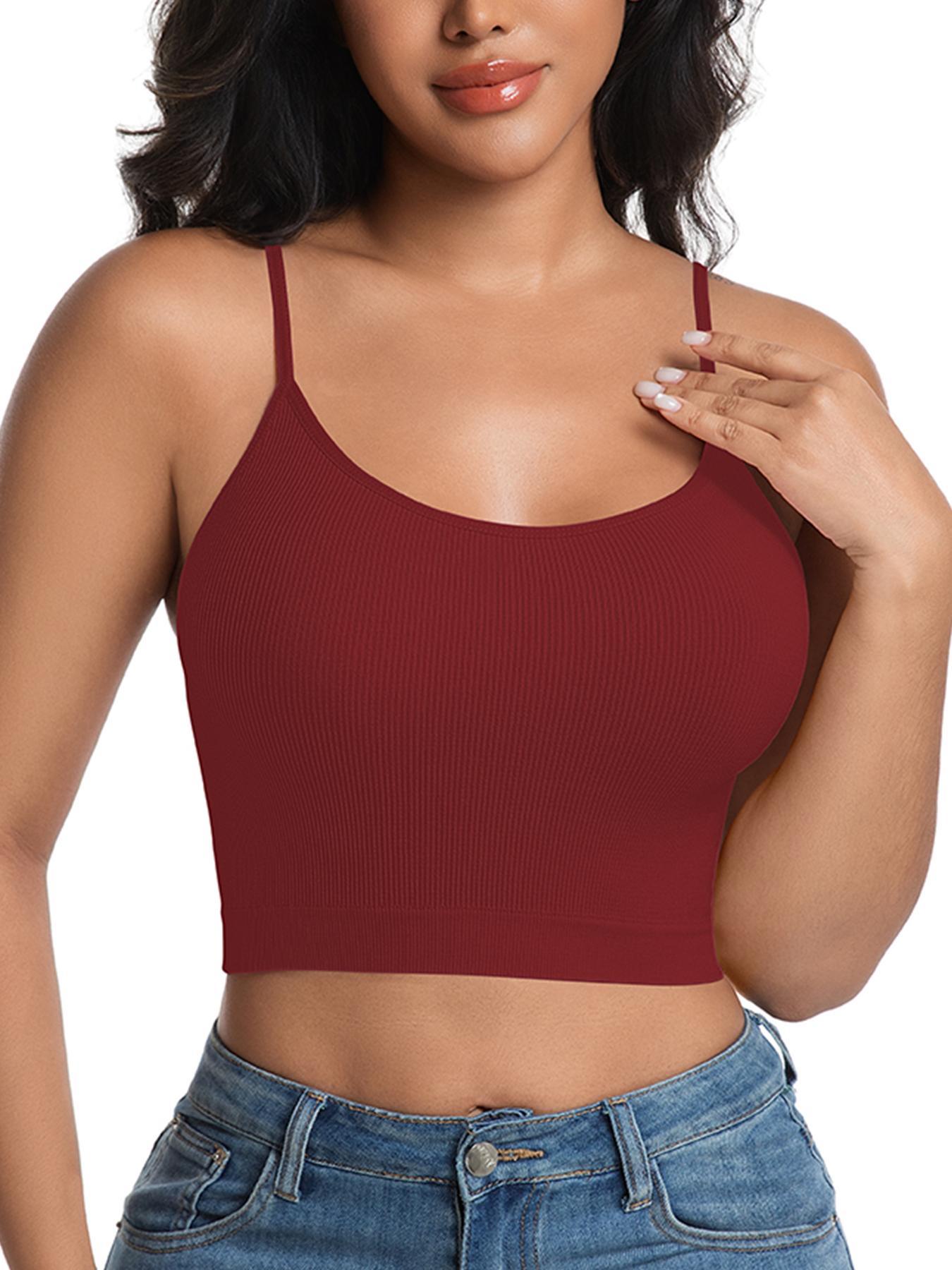 8 Pieces Women's Solid Wireless Bra, Stretchy Comfortable Breathable Bra, Ladies Lingerie for All Seasons, Fitness Training Clothes, Yoga Sports Bra Seamless Activewear Workout Ribbed SpringStatements