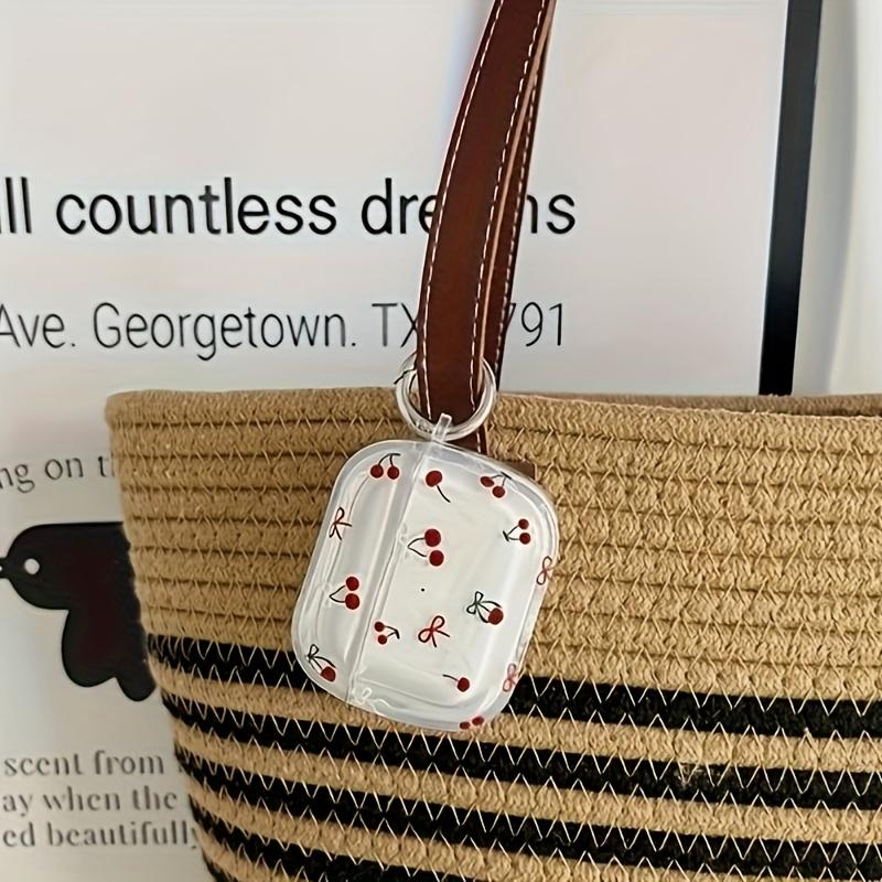 Cute Cherry Bow Design Case Suitable for Apple Headphones, Providing Drop Protection And Scratch Resistance for Airpods Charging Case
