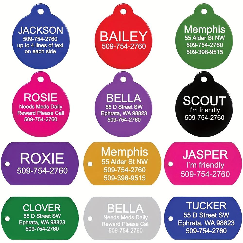 LIVEKEY Personalized Dog Tag for Pets Engraved Dog Name Tag Waterproof Slide On Cat ID Tags Customizable with Pet Name and Contact Info Detachable Design