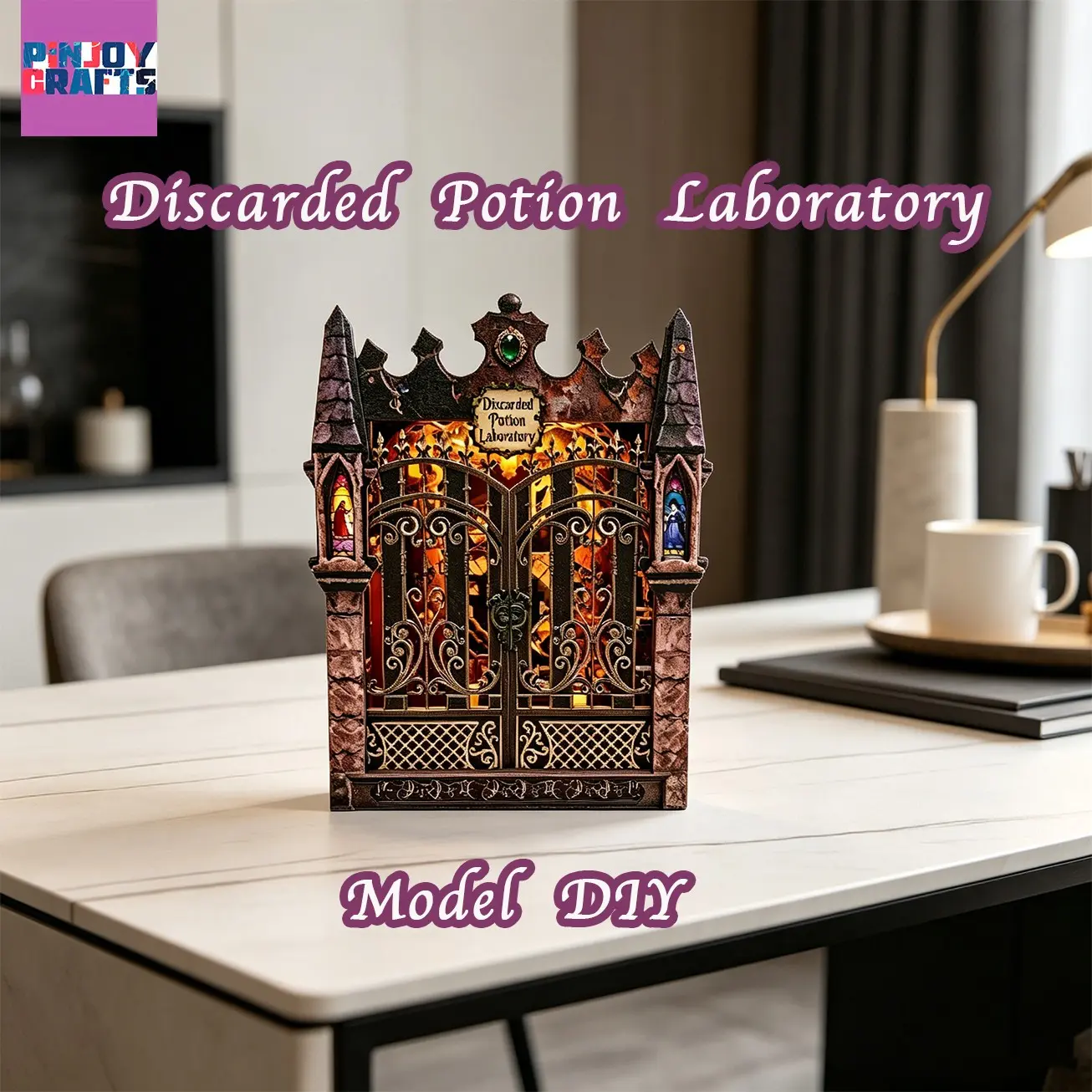 Magic Lab Miniature Model Kit, DIY 3D House Assembly, Creative Stress Relief Project for Teens and Adults, Handmade Craft Set, Decor, Ornaments