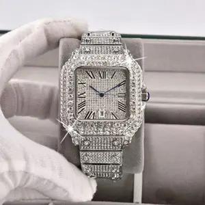Luxury watch C name ,18K gold craft, 40mm square dial adorned natural gemstones for him and her, timeless elegant unisex accessory for daily outings