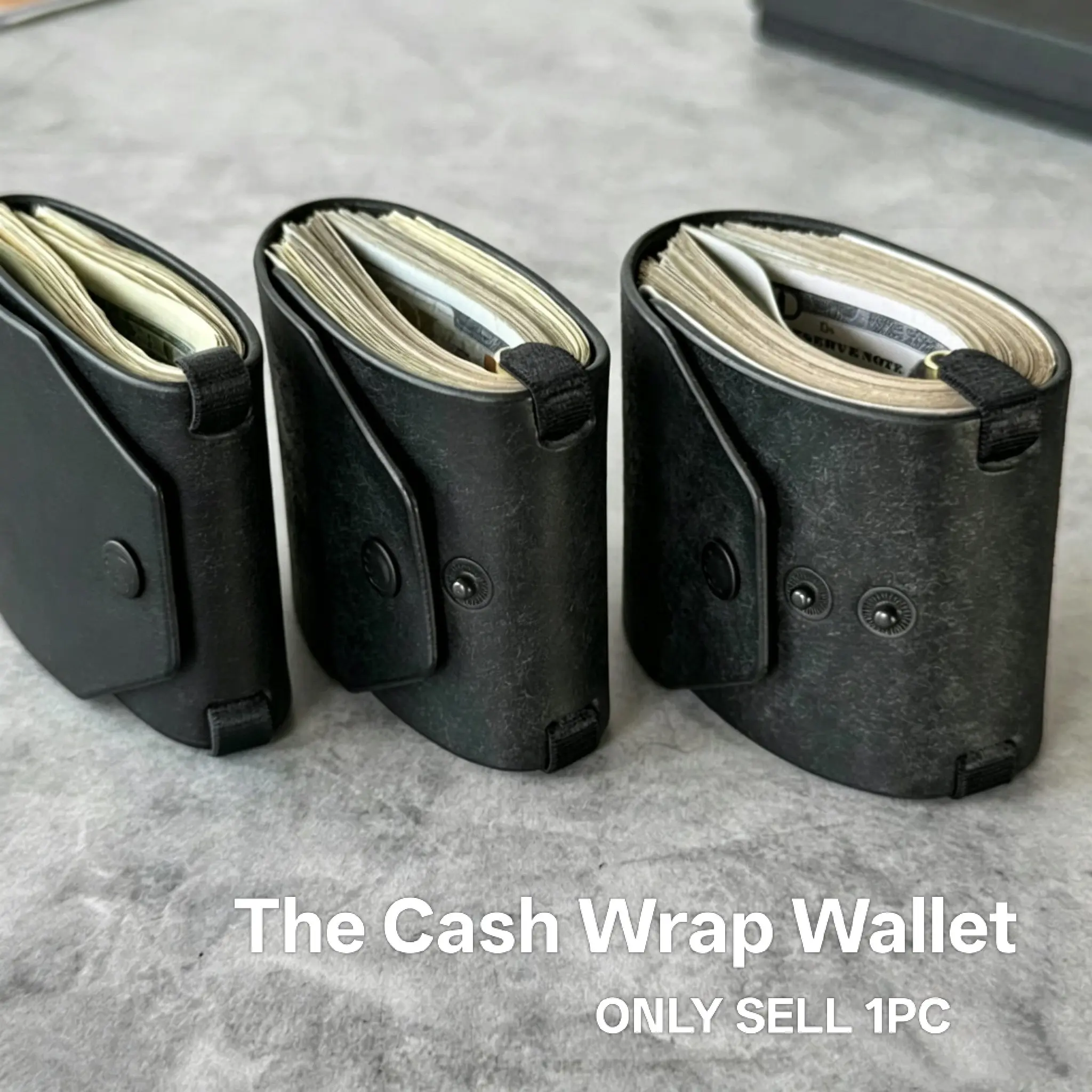 The Cash Wrap Wallet | Leather Cash Organizer Wallet with Magnetic Closure, Slim Money & Card Holder for Men and Women
