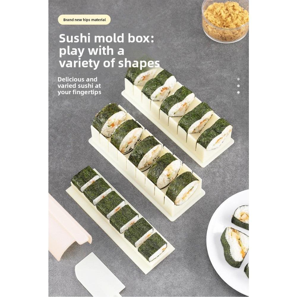 Sushi Mold Household Sushi Tool Set, Seaweed Rice Roll Maker & Nori Easy Sushi Kit, Complete Set for Home Cooking