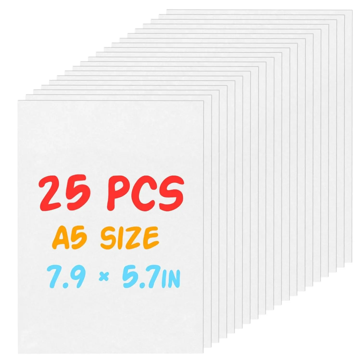25 Pieces Shrinky Dink Sheets Kit, 7.9 X 5.7-inch Shrink Art Paper, Suitable for Bracelet Key Chain DIY Production