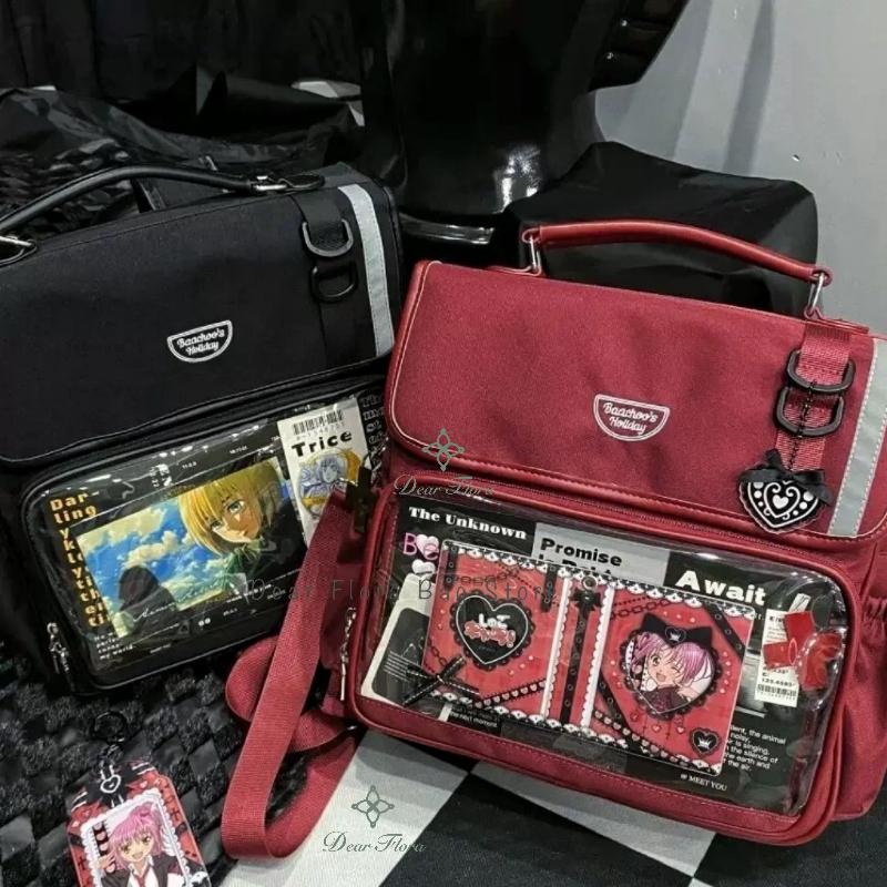Women's Fashion Ita Backpacks Cute Girl Transparent Large Capacity Crossbody Bag Kawaii Students Individuality DIY Shoulder Bags