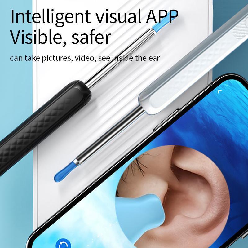 Electric Ear Wax Removal Tool, High-resolution Camera with 360° Angle Of View & 6 Led Lights, Ear Wax Remover, Earwax Removal Kit, Ear Wax Cleaning Tool for Women & Men, Ear Cleaner Camera