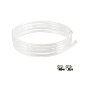 VEVOR Clear Vinyl Tubing, 1/2" IDx 5/8" OD, 10FT Plastic PVC Tubing, Flexible and Cuttable Clear Hose, 1/16 in Wall Thickness, High-strength PVC Material for Aquarium Irrigation Swimming Pool Lab