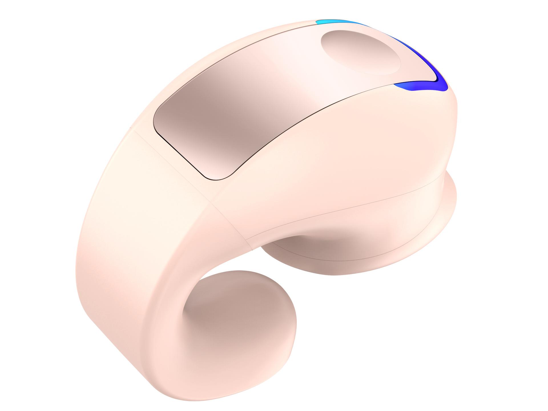 Single Ear Clip-On Bluetooth Earbud Non-In-Ear Pain-Free Wear Stereo Sound for Sports