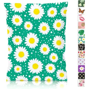 Poly Mailer 10x13 100 Pack - Shipping Bags for Clothing, Strong Thick Self Adhesive Mailing Bags, Cute Daisy Packaging Bags for Small Business