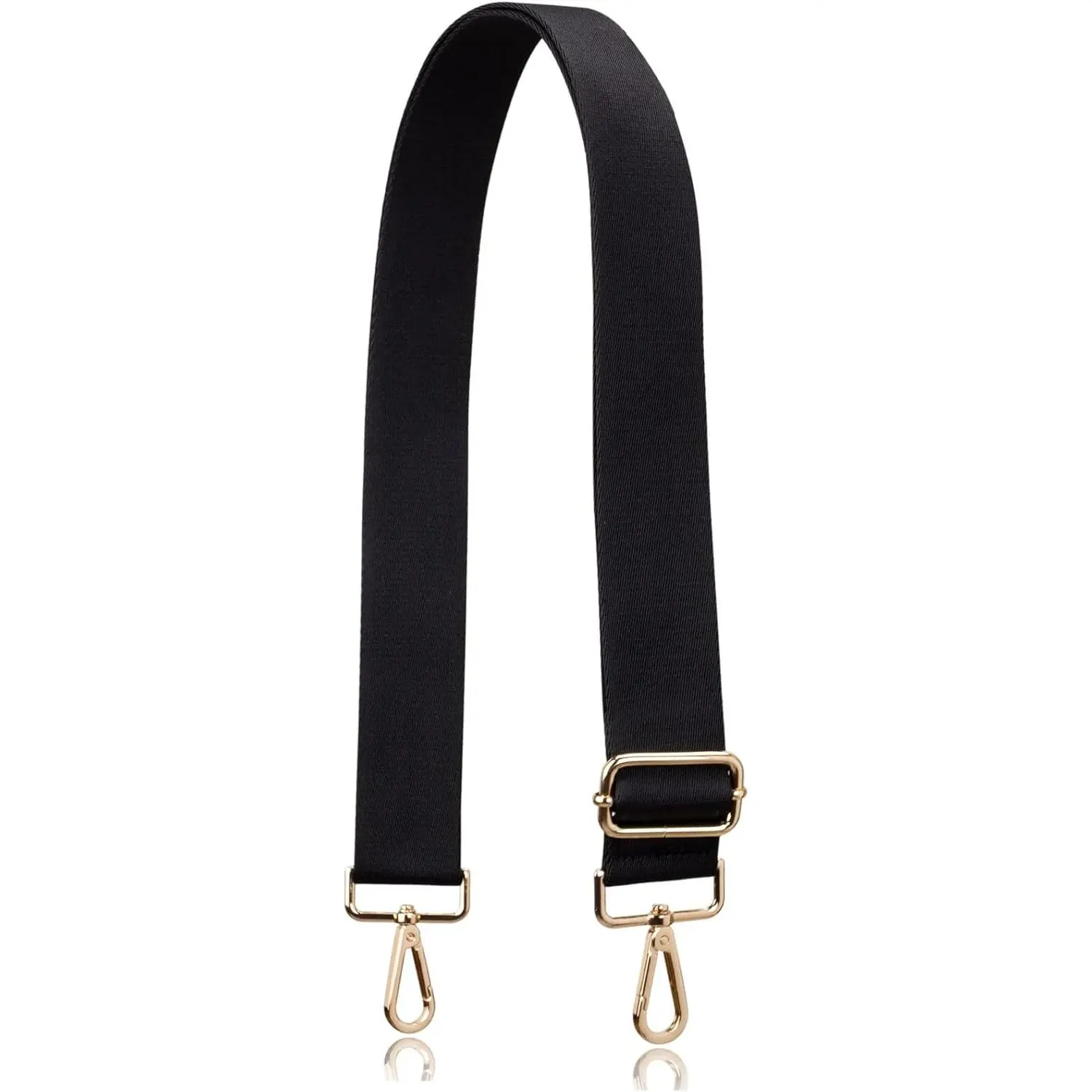 Wide Adjustable Crossbody Bag Strap, Modern Polyester Replacement Purse Strap with Geometric Pattern and Sturdy Gold Snap Hooks, Sturdy Metal, Wide Strap