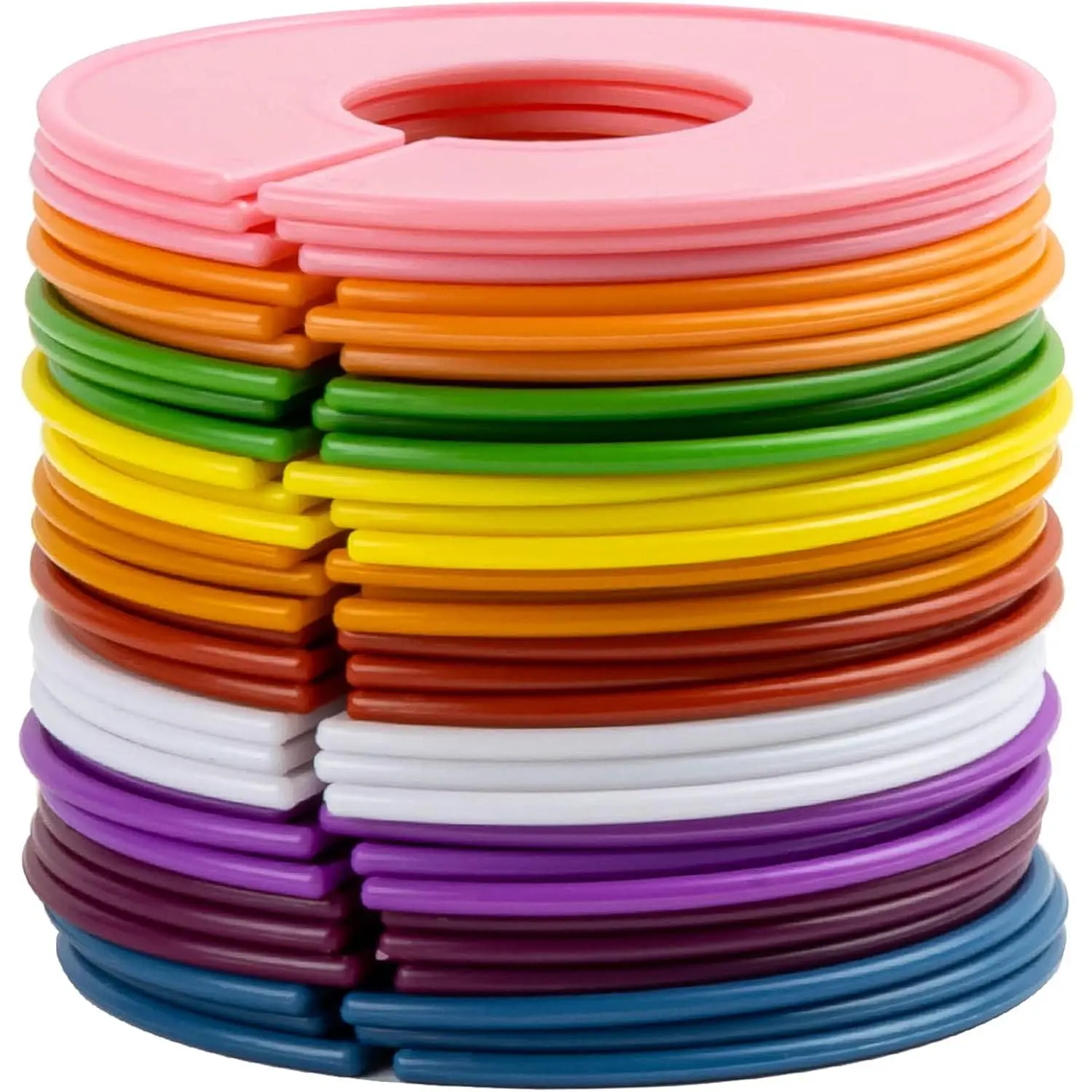 30 count Closet Dividers Clothes Organizers -  Closet Organizers Plastic Clothes Size Dividers Labels Separators for Garment Organizer Boutique Hanger Clothing Rack No Burrs 10  Colors