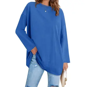 Imily Bela Womens Oversized Long Sleeve Tops Casual T Shirts Loose Crew Neck Tunic Tee Shirts Blouse