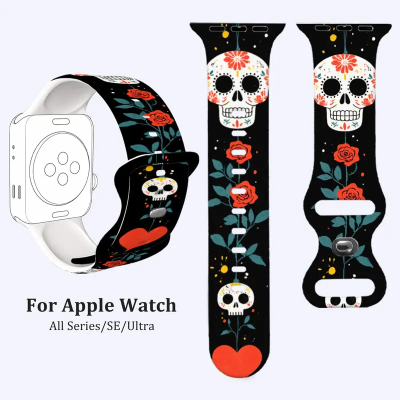 Silicone Watch Band Apple watch 38/40/41/42mm Unisex 44/45/46/49mm Series1/2/3/4/5/6/7/8/9/10/Ultra/SE Fade Resistant Versatile