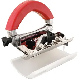 Sheet Goods and Carpet Trimmer with Anti-Friction Boot, Handle and 2 Hook Blades