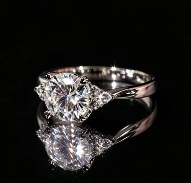 #05 1ct VVS1 Moissanite Silver Plated