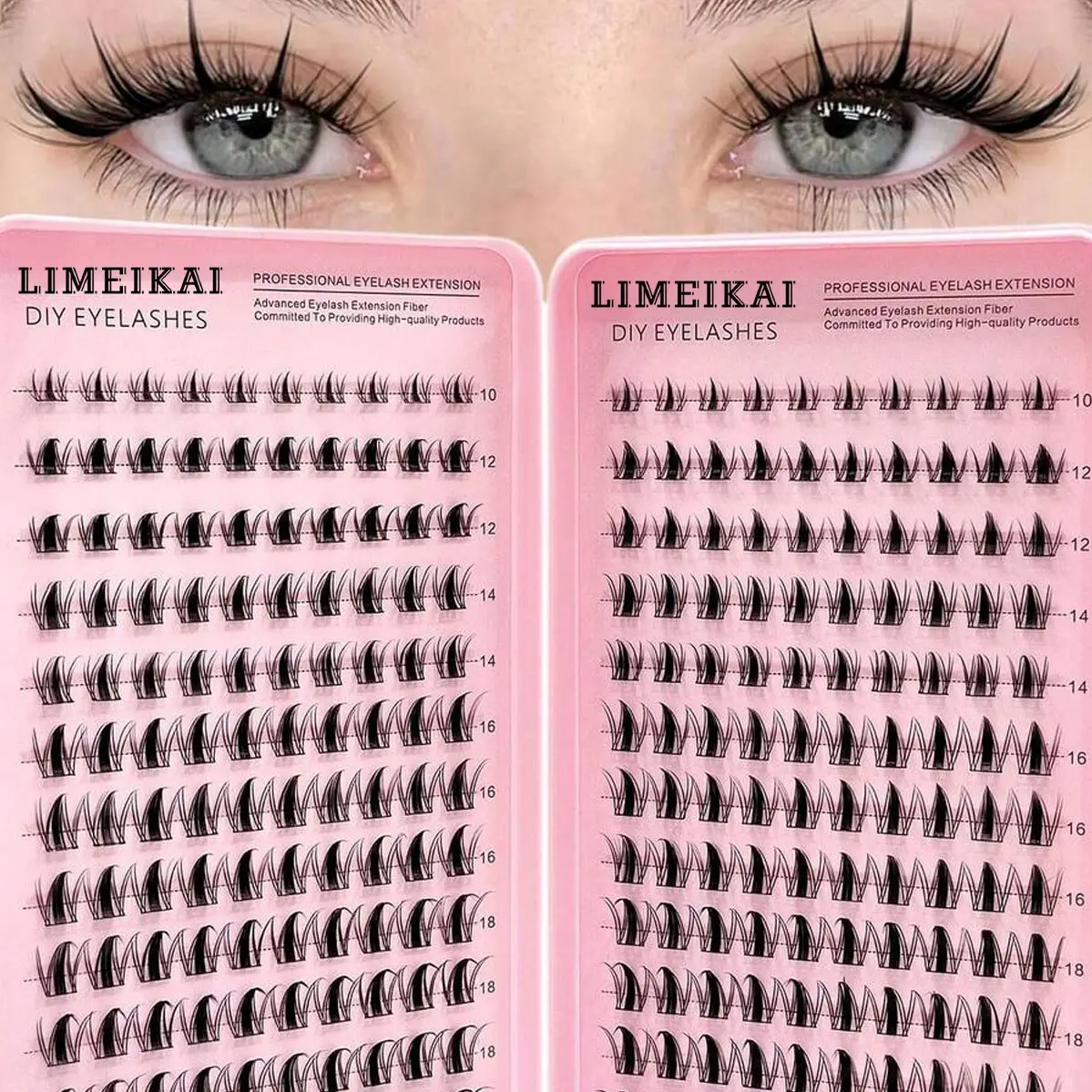 1 box of 240pcs fairy eyelashes, 8-18mm segmented false eyelashes, natural simulation, single cluster eyelashes, novice daily bare face grafting, sharpened, soft and non irritating