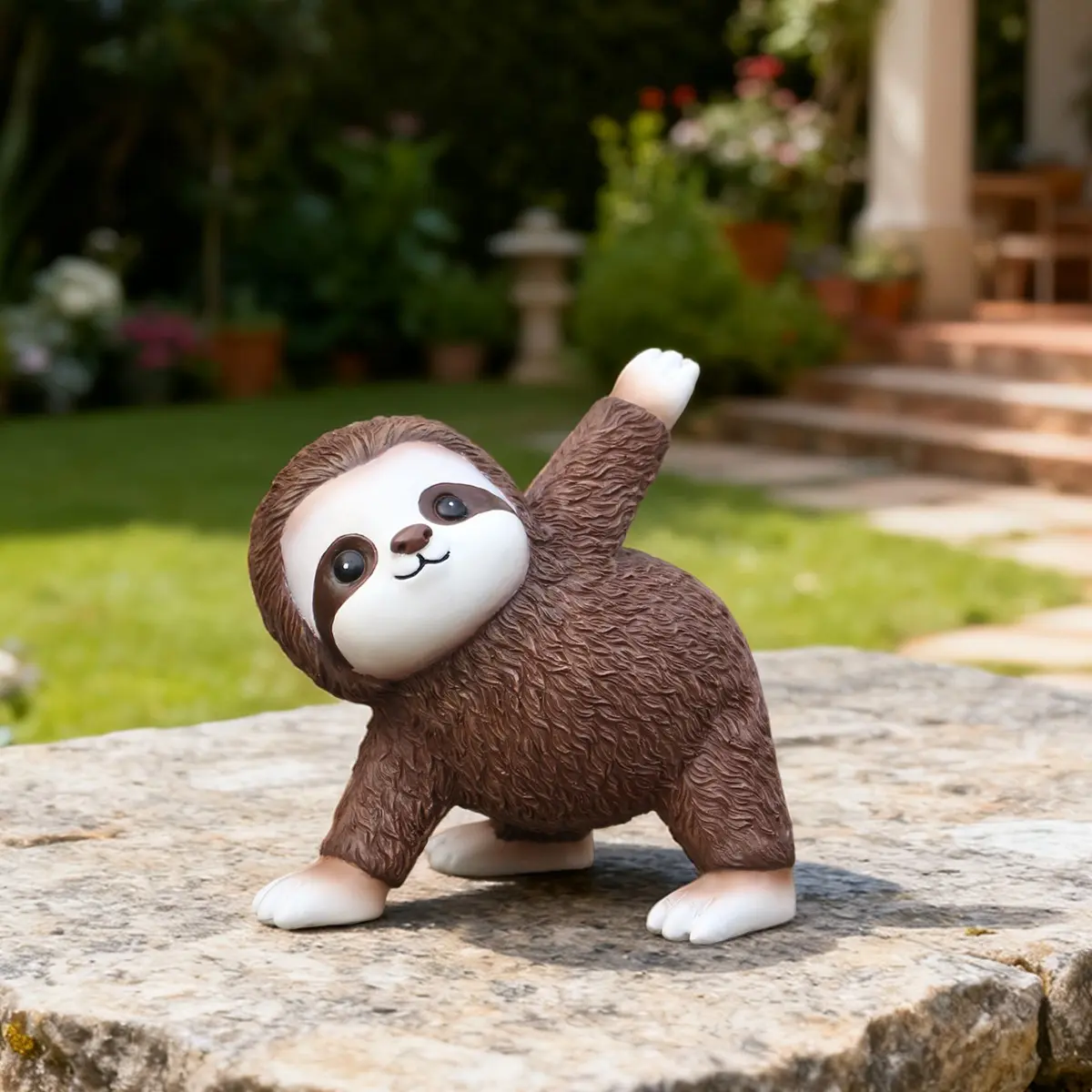 Cute Sloth Yoga Decorative Ornament, Cute Cartoon Figurine, Decorative Figurines, Animal Decoration for Friends Family, Home Accent, Holiday Party Essential, Sculpture Desk Decor