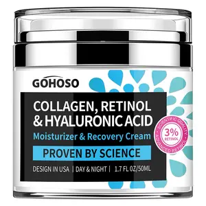 Facial Moisturizing Cream with Collagen, Retinol, Hyaluronic Acid, Firming Neck and Shoulder Balm, Suitable for All Skin Types, 1.7 Fl Oz