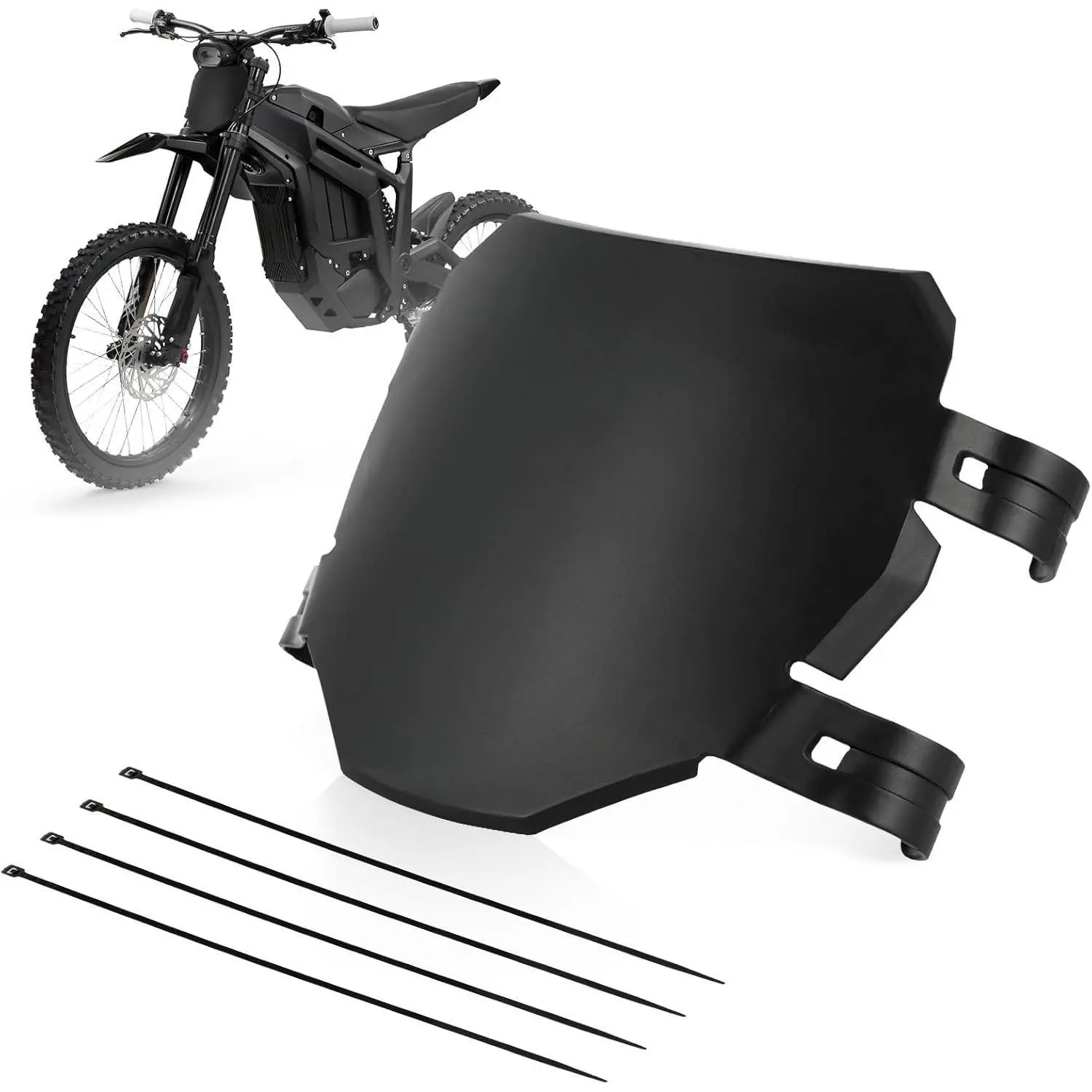 Electric Dirt Bike Number Plate Front Licens for Surron Sur Ron Light Bee X/S LBX Yozma 10 Ebike E-Ride Pro SR SS 2.0 3.0 Talaria Sting MX3/R MX4 Tuttio Soleil ETM RTR Black/Curved