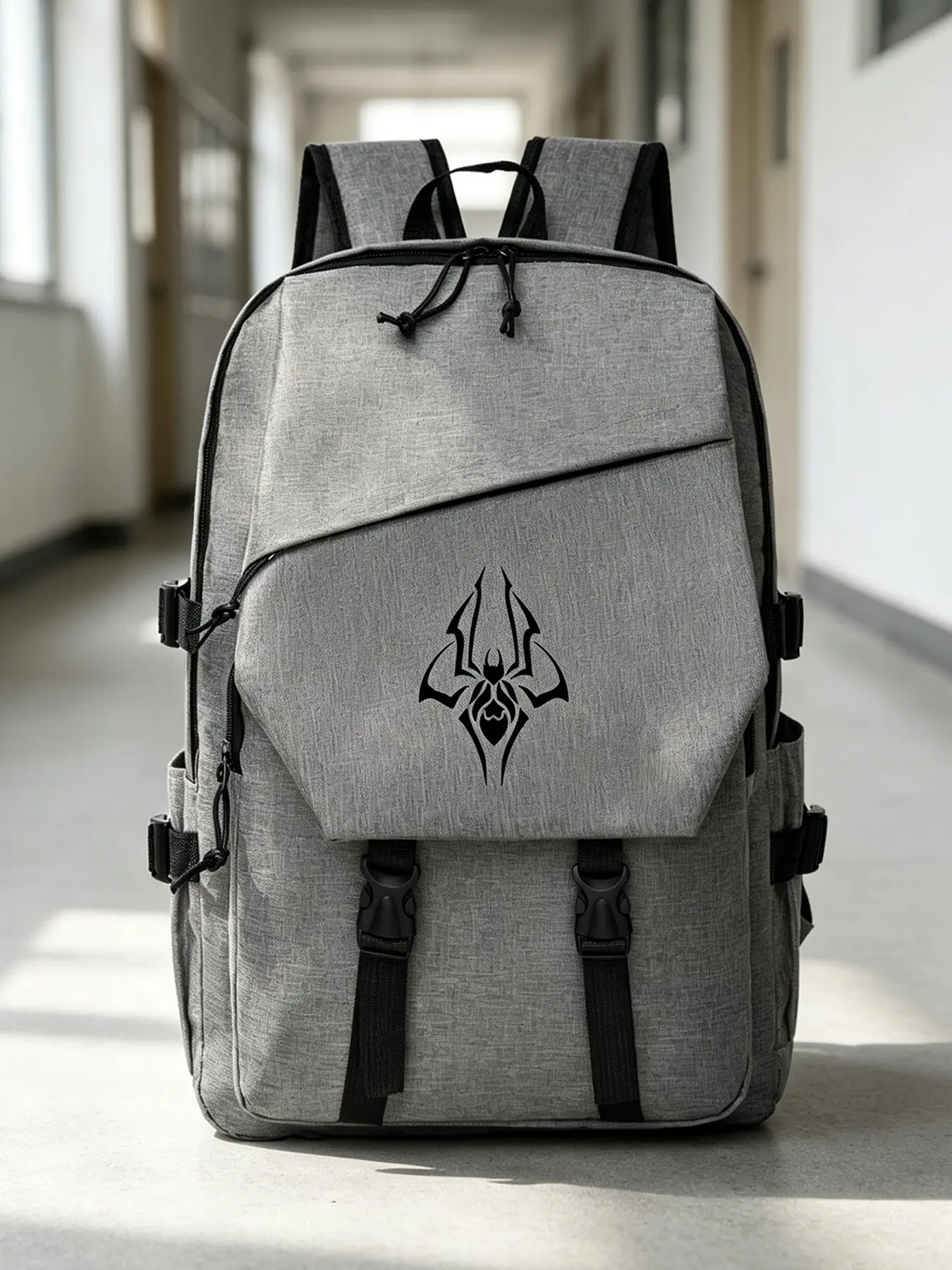 Spider Pattern Backpack for Men, Trendy Large Capacity Laptop Bag, Ideal for Students and Office Workers, Perfect Gift Choice