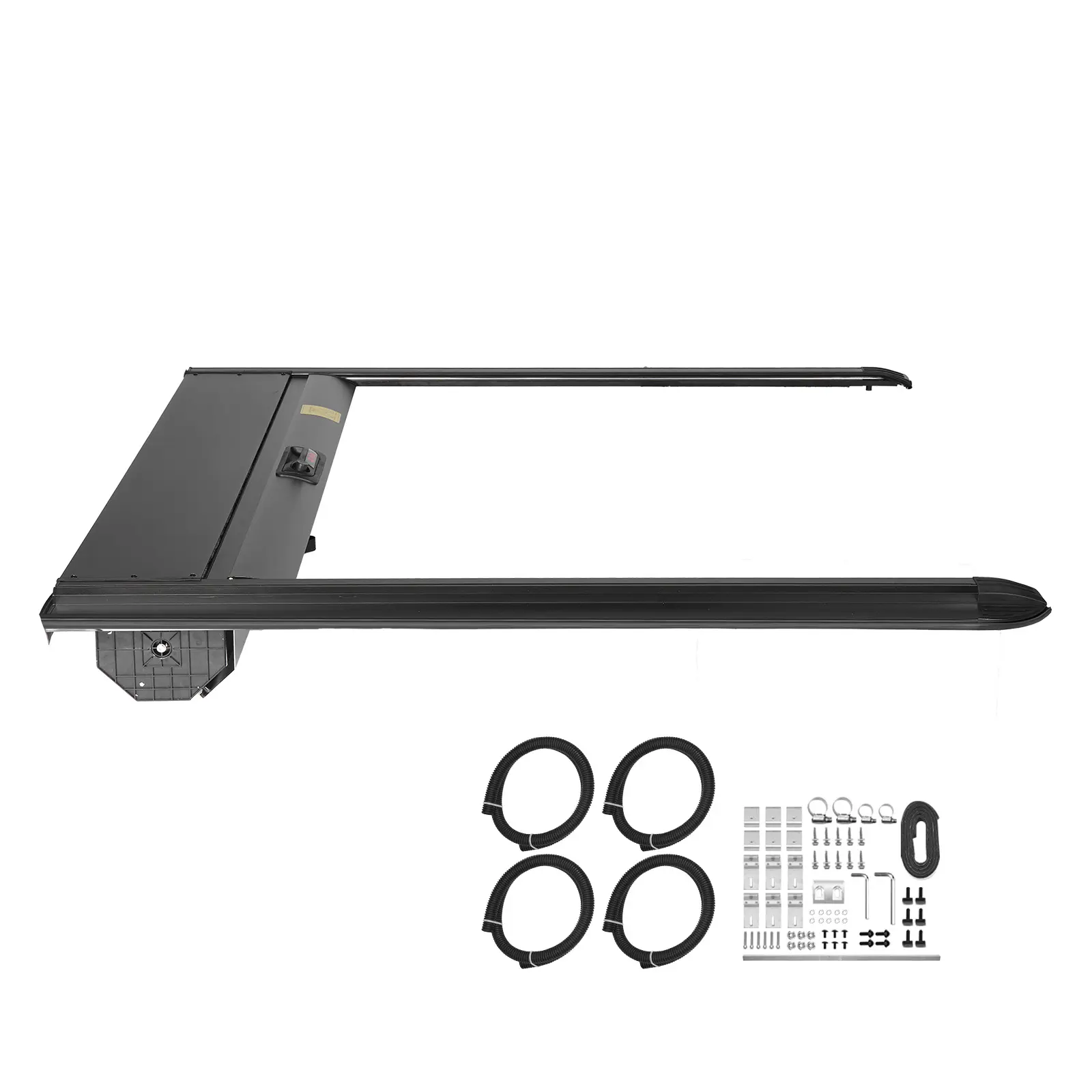 Retractable Tonneau Cover, 5.8 ft Hard Tonneau Cover with Built-in Drainage Pipe for 2021-2024 Chevy/GMC Silverado/Sierra 1500 Crew Cab, Customized Hard Tonneau Cover with Double-Lock & T-Slot