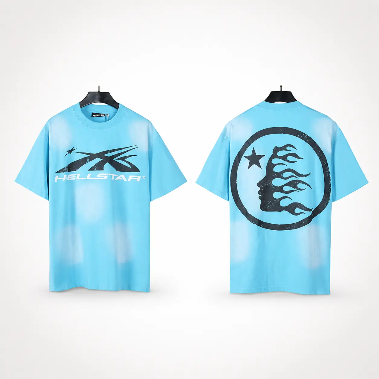 Hellstar Y2K Graphic T-Shirt 100% Heavyweight Cotton Oversized Tee Vintage Washed Streetwear Short Sleeve Shirt Retro Hip Hop Urban Fashion Casual Top for Men Women