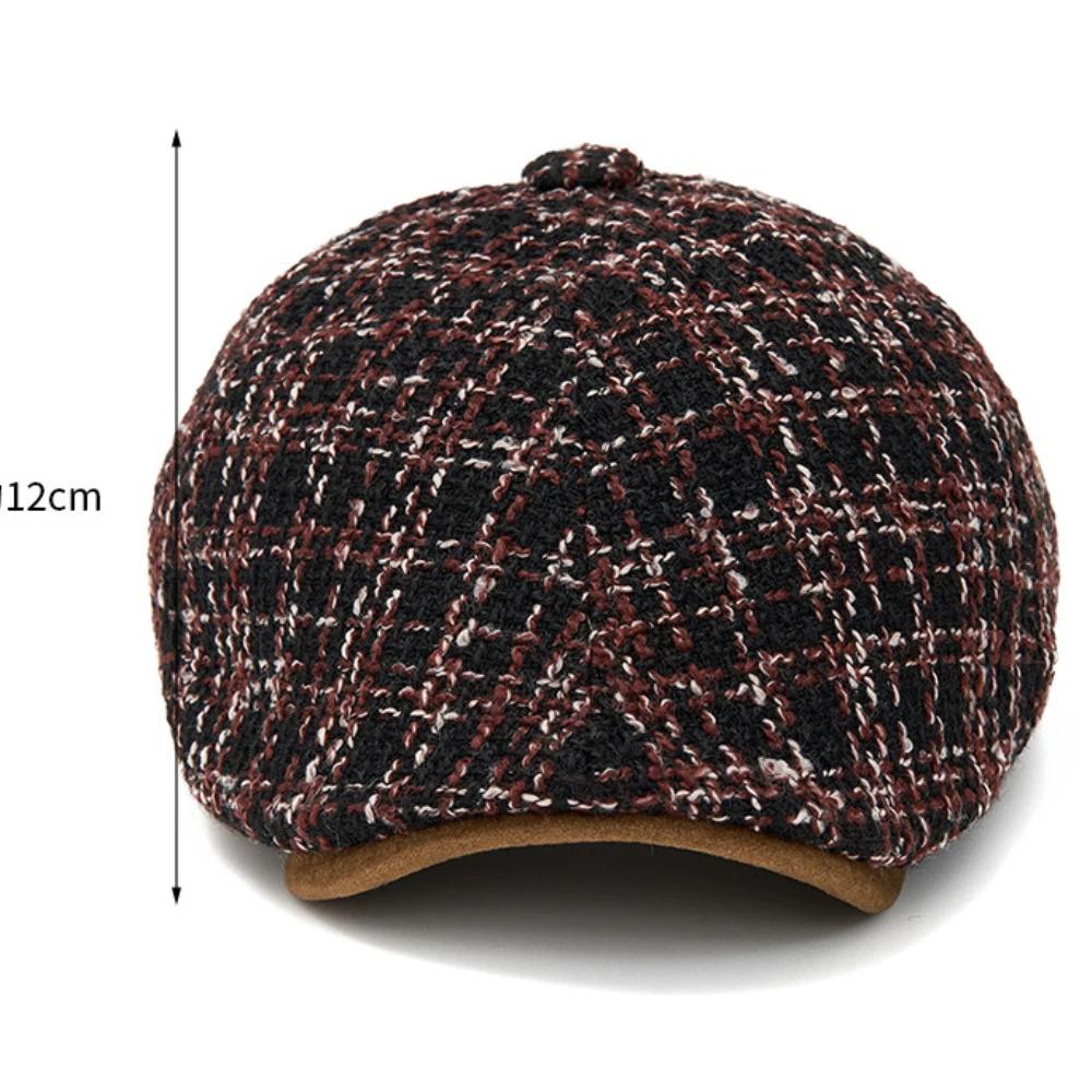 HT5033 Berets Knitted Spring Autumn Winter Hat Male Female Flat Cap Men Women Painter Beret Hat Adjustable Octagonal Beret Caps