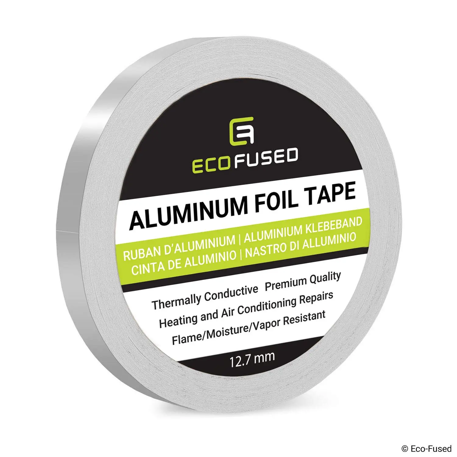 Adhesive  Foil Tape - for Heating and Air Conditioning Repairs - Thermally Conductive - Flame//Vapor Resistant - Heat and Light Reflective (0.5 inch x 27 Yards)