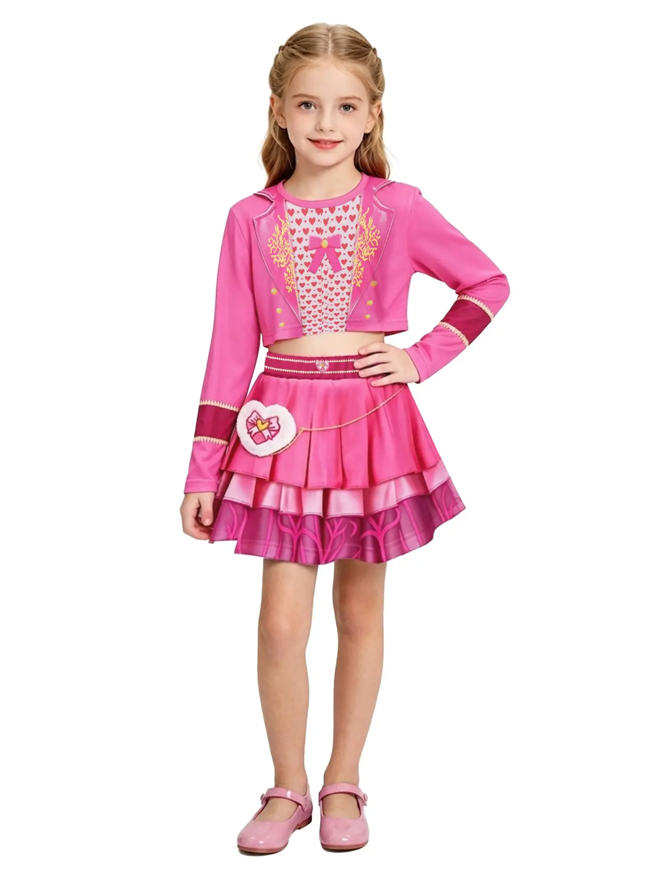 PINK Girls' Movie Fan Costume Set, Top + Skirt, Comfortable All-Day Wear, Essential for Movie Fans, Perfect for Role-Playing