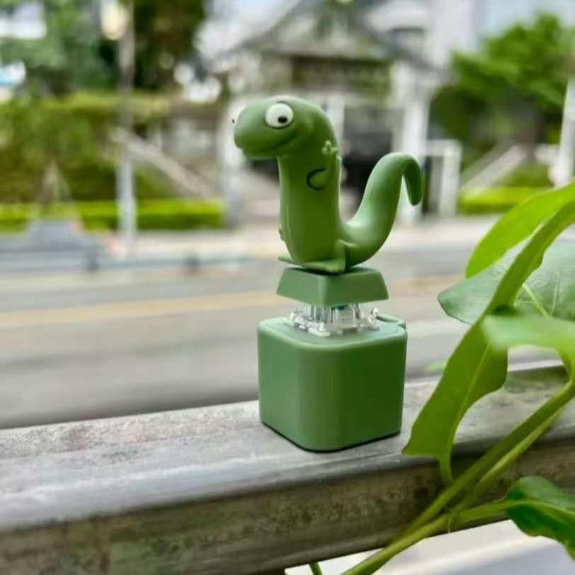 Lizard Button Keychain with Rechargeable LED Light & Realistic Croak Sound, Color-Changing Fidget Toy for Kids & Adults, Christmas Gift, Black Friday Deal, Girl Room Decor & Bag Pendant