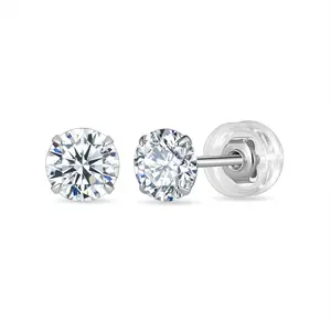 925 mois stud earrings, anti-allergic and ear holes, no need to remove earrings when sleeping.