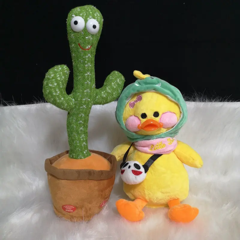 Repeating Talking Cactus Plush Toy, Singing Dancing Wiggle Electric Stuffed Doll, Viral Swing Interactive Kids Gift Plushie