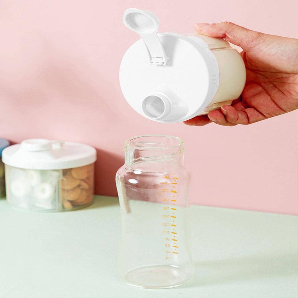 Portable Milk Powder Box With Compartments, 1 Count Food Storage Box, Snack Container For Home Use