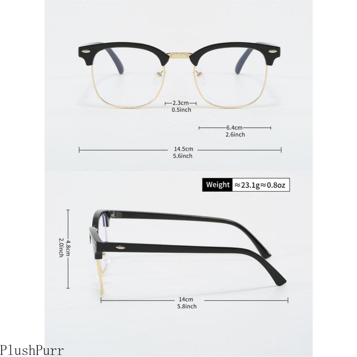 Anti-Blue Light Square Full Frame Eyeglasses - Unisex Basic Fashion Style, Ideal for Work & Daily Outfit Decor