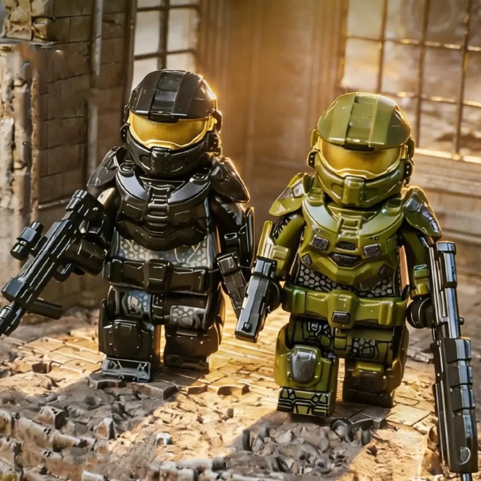 2PCS Building Block Mini Action Figure Toys T009 T010 T011