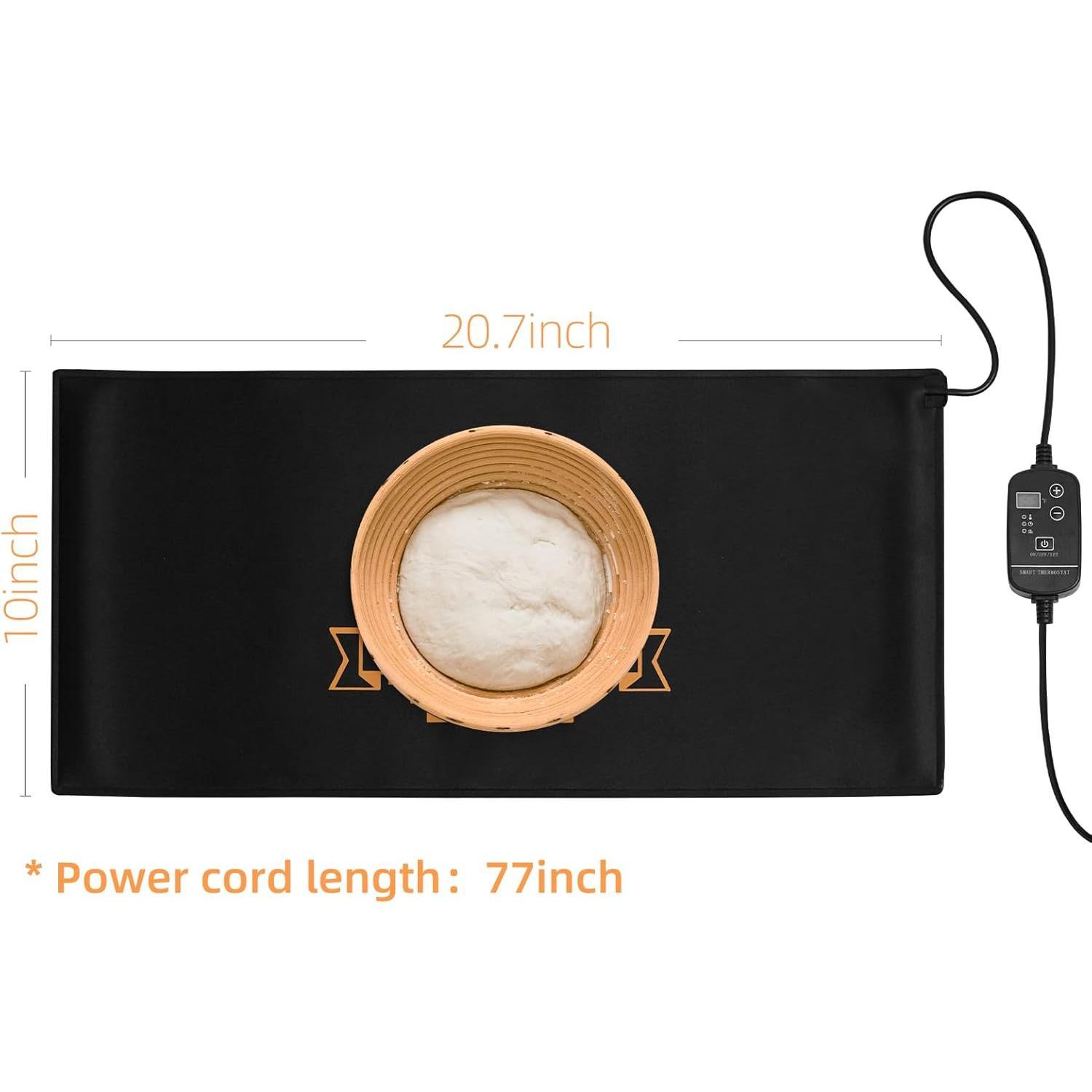 Bread Proofer Bread Dough Starter - 59?F - 140?F Adjustable Temperature Dough Proofer with Thermostat Control Bread Warming Mat