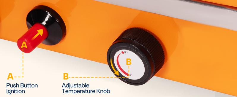 2-in-1 Gas Camping Stove with Detachable Legs, Portable Propane Grill, 20000 BTU Tabletop Grill Cooker for Party, Camping, Picnics, Backyards