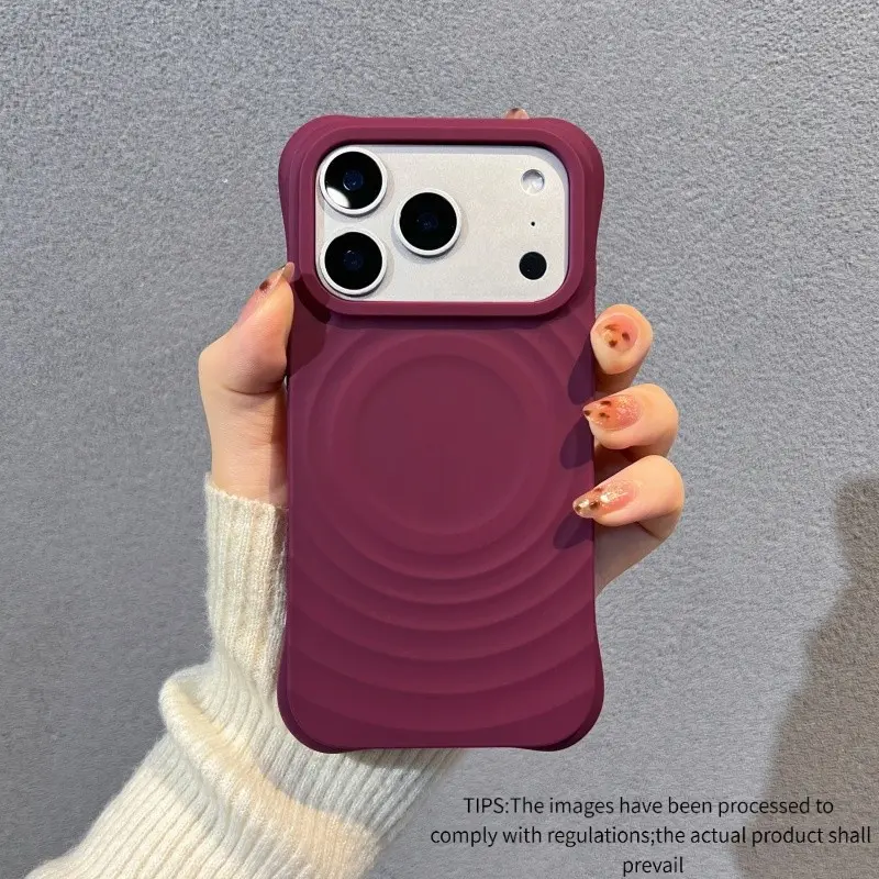 MagSafe Wave Silicone Case Magnetic for iPhone 17 16 Pro Max | Integrated Buttons, Heavy-Duty Shockproof (24 Colors)