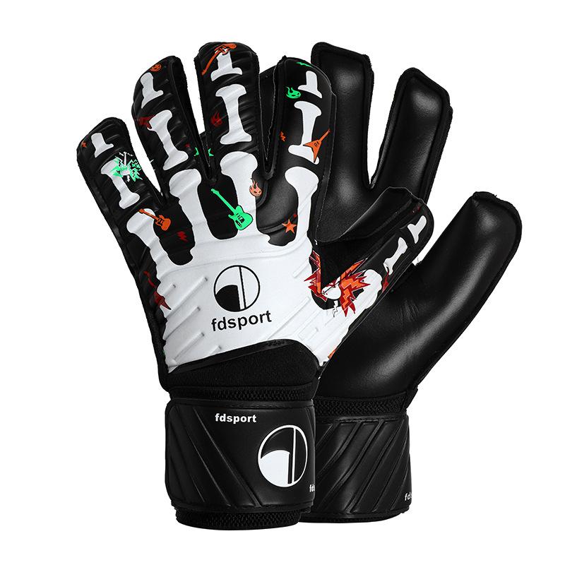 New football goalkeeper gloves with finger protection, latex palm, suitable for adult and children training 	   football drip soccer accessories goalie