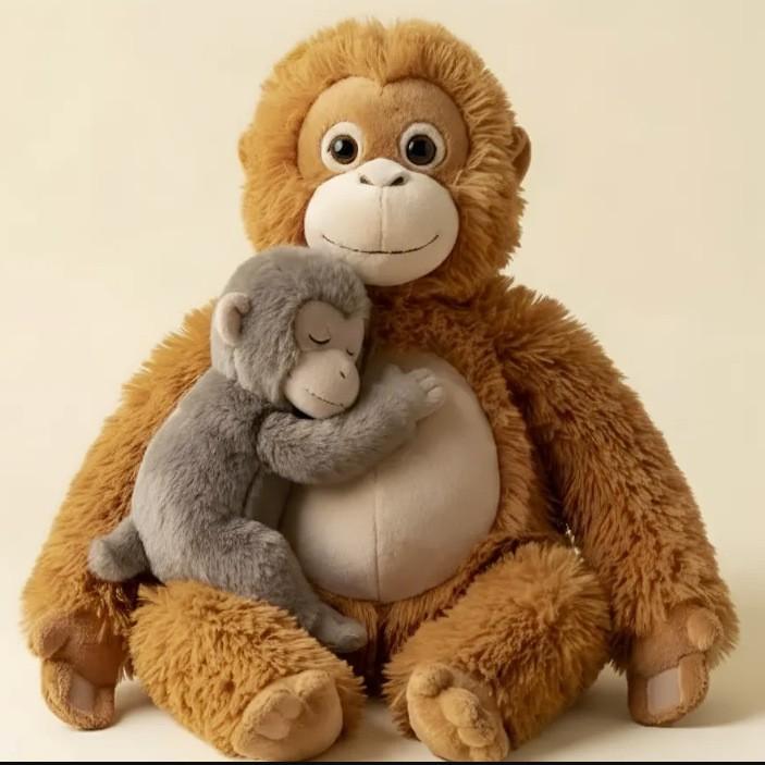 In Stock Punch Monkey Plush Doll Cute Anime Peripherals Toy Birthday Christmas Gift