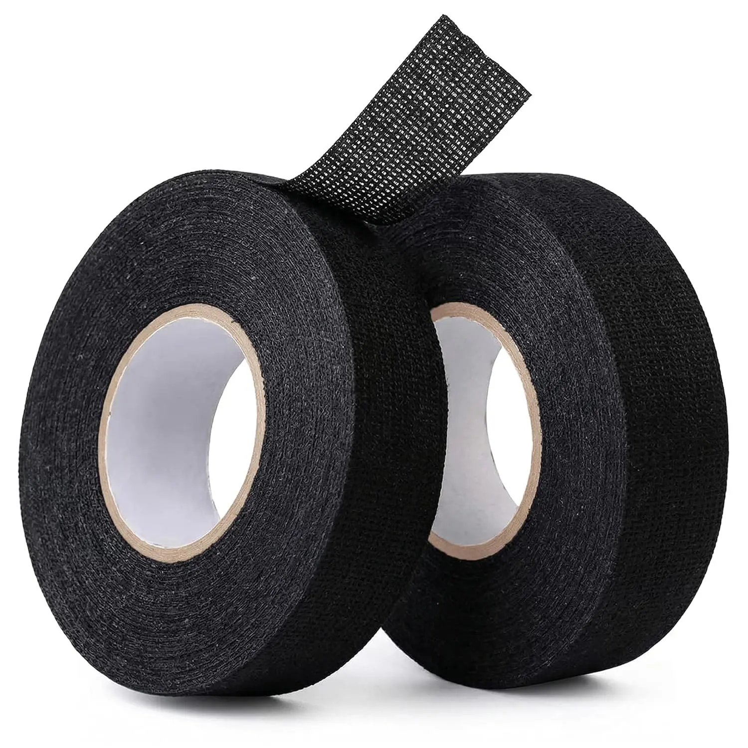 Wire Harness Tape, 2 Rolls High-Temperature Resistant Cloth Electrical Tapes, Noise Damping Fabric Tape for Automotive & Engine Wiring Harness Tape Protection (3/5 Inch x 50 FT)