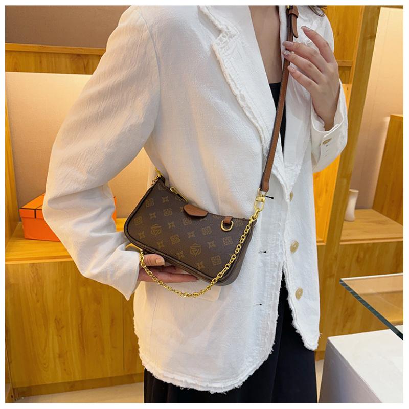 Women's Fashion Bag Women's Vintage Print Chain Small Square Bag Women's Shoulder Bag Crossbody Bag Women's Crossbody Bag Daily Bag Leather Satchel