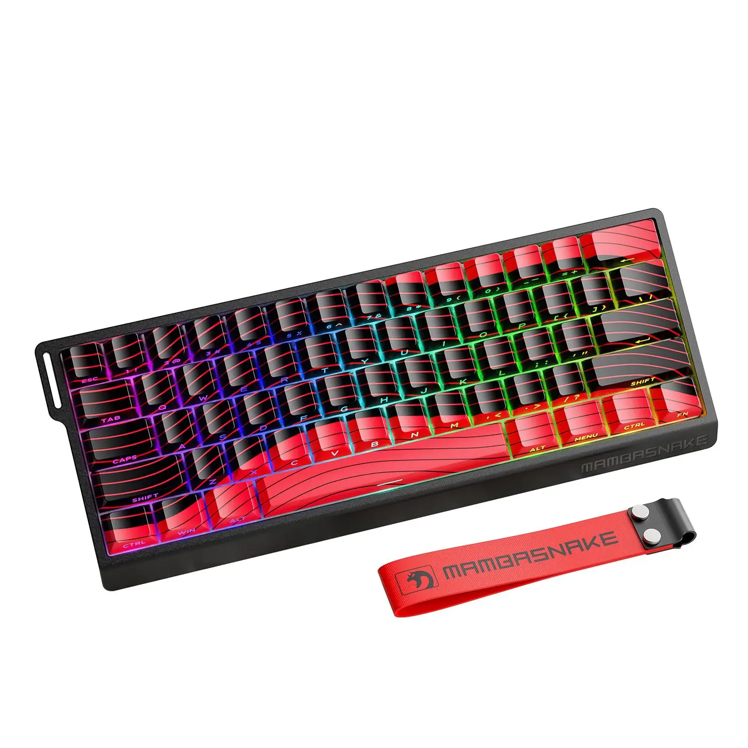 ATTACK SHARK Mambasnake X60 Wireless Mechanical Gaming Keyboard, 2.4GHz/BT/Wired Keyboard with RGB Backlight, Gaming Keyboard for Win