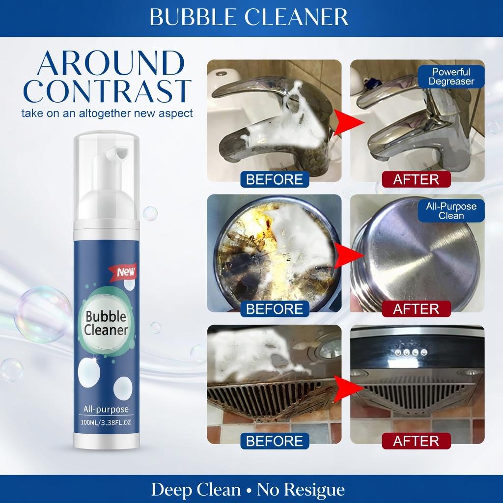 Powerful Foaming Kitchen Degreaser - Heavy Duty Grease & Oil Remover for Range Hood, Stovetop, Exhaust Fan, Walls & Cookware