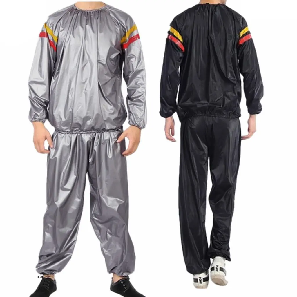 Lightweight Silver PVC Outdoor Sports Set for Men, Shiny Athletic Tracksuit Top & Pants, Shiny Glossy 2 Piece Running Gym Casual Sportswear, Windproof Casual Sports Suit for Daily & Outdoor Wear